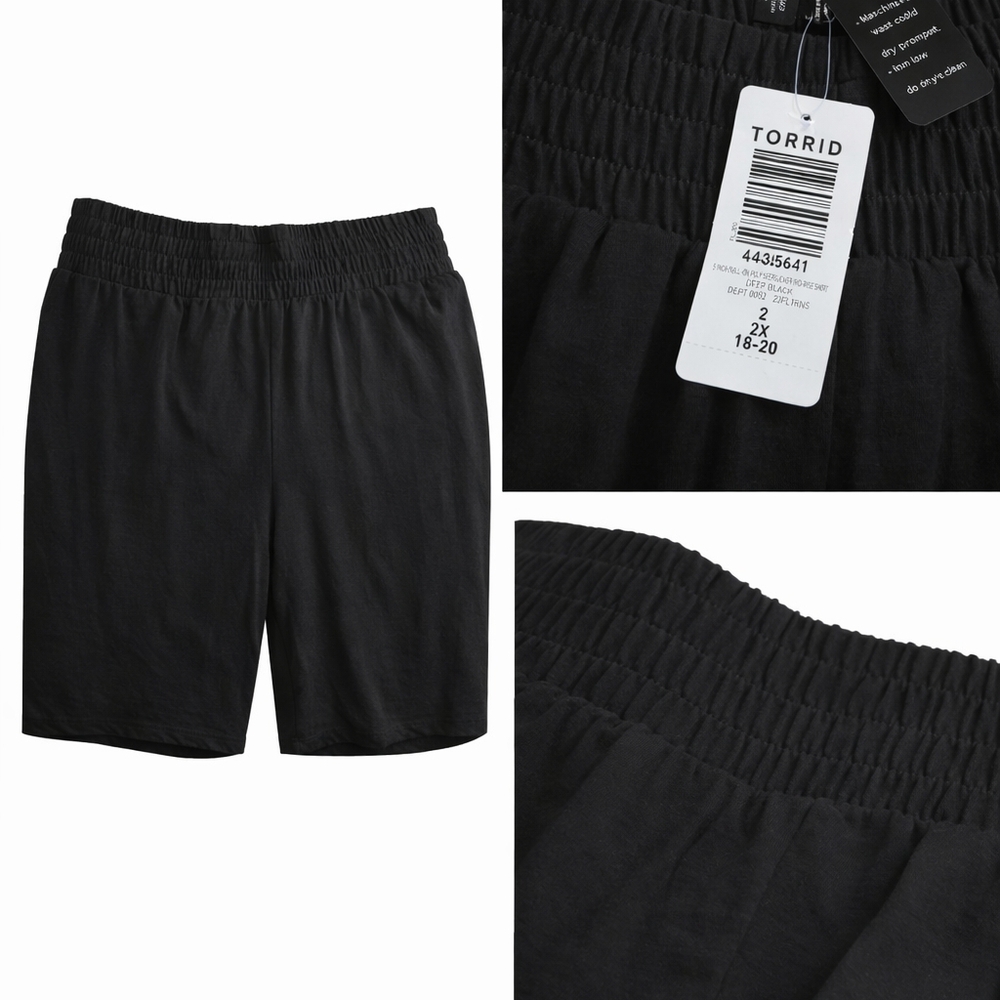 Torrid Black Stretch Waist Shorts